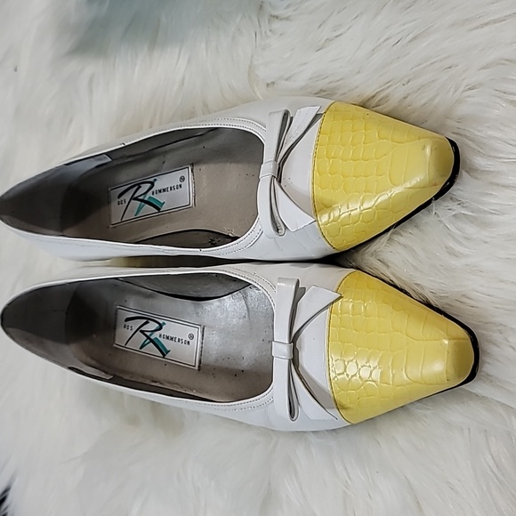 Ros R Hommerson Shoes - Ros R Hommerson White/Yellow Pump